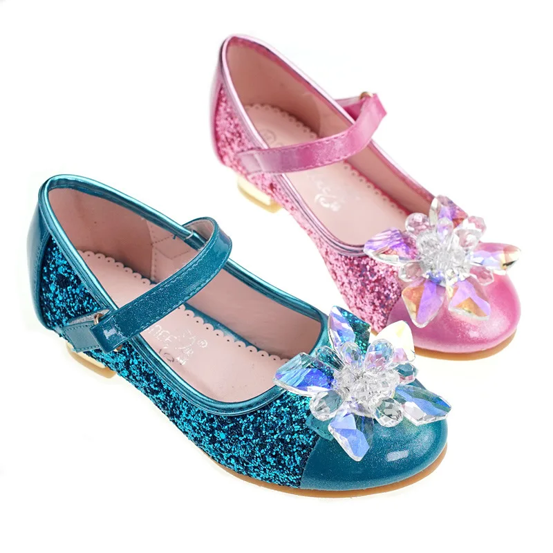 OEM для девочек с украшением в виде кристаллов на высоком каблуке стекла флэш-выступлений на сцене, в студенческом стиле