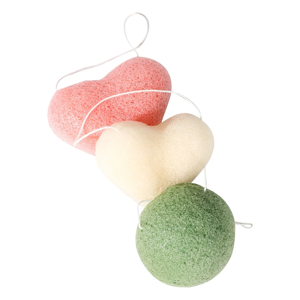 100% Natural Organic Konjac Sponge Plant Fiber Skin Cleaning Ball Makeup Removal Tool Soft Konjac Sponge