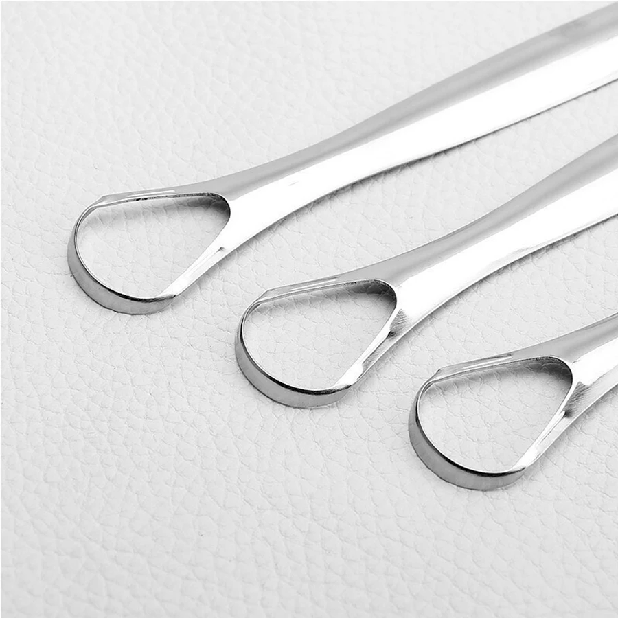 Brush Cleaning Coated Oral Hygiene Care Tools Stainless Steel Oral Tongue Cleaner Tongue Scraper