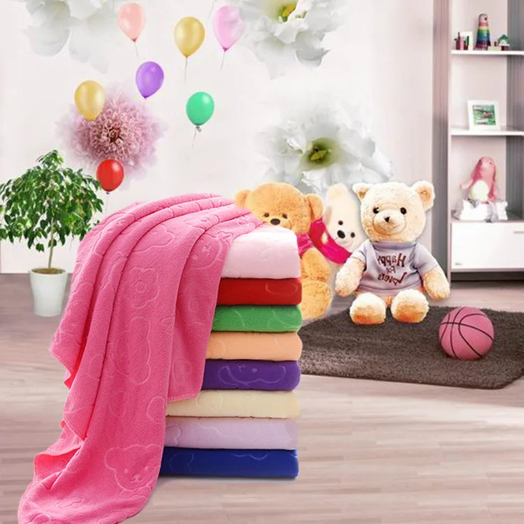 Nano microfiber bath towel, quick-drying embossed beach towel factory customization