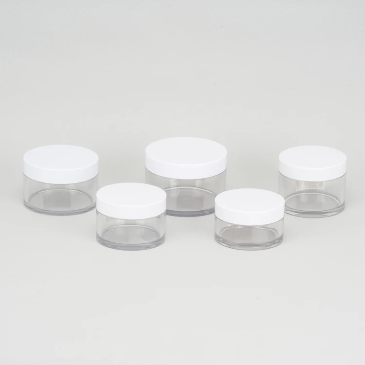 Custom 100g 150g 200g 250g Body Scrub PETG Plastic Clear Jar With Lid