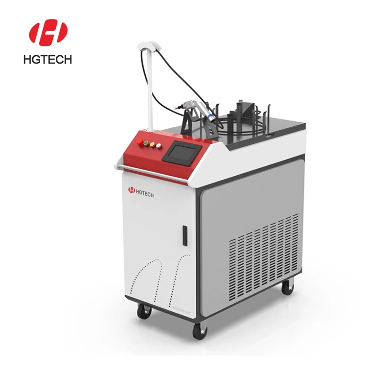 HGTECH 1000w 1500w 2000w Handheld Metal Stainless Steel Aluminium Fiber Laser Welding Machine For Aluminium With Wire Feeding Sy