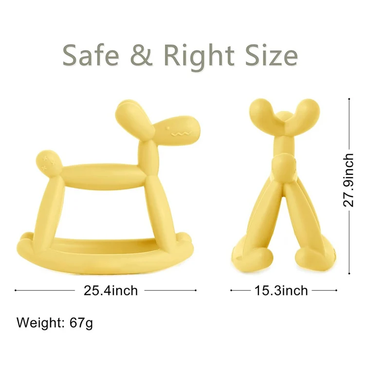 2024 Latest Design Easy-to-Hold Silicone Baby Teether Unisex Infant Teething Toys for 0-6 Months Babies