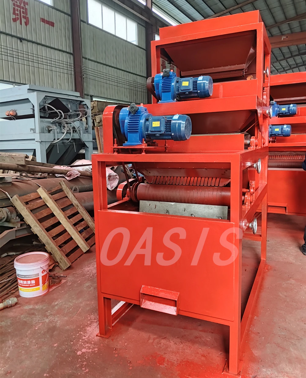 Nigeria  Double Rollers Three Rolls Magnetic Separator for High Intensity Dry Roll Monazite/ilmenite/tin ore/zircon Separator