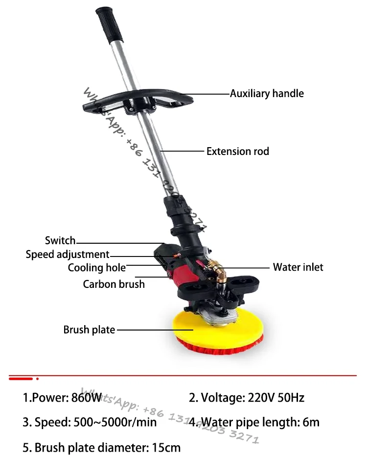 Polishing Cleaning Machine Household Stone Marble Tile Anti-alkali Waxing Polishing Grinding Machine Cement Floor Washing Tools