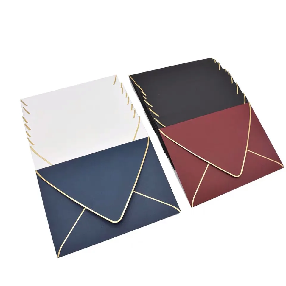 High quality Custom transparent white butter paper envelope for gift card packaging