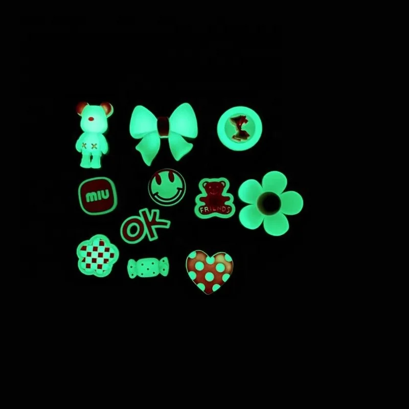 Glow in dark fridge magnet custom noctilucent glowing rubber silicone Luminous fridge magnet with your logo