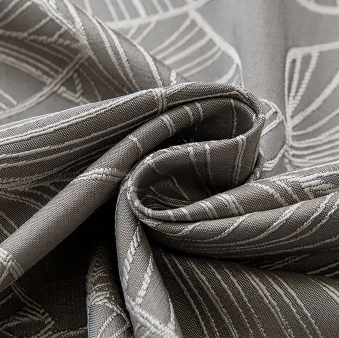 Hot Selling Jacquard Home Flat Window Decoration Fabric Modern Jacquard Curtains Luxury Living Room Curtains