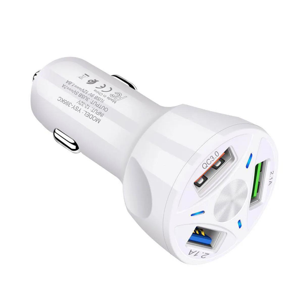 
Hot selling GM USB Charger Quick Charge 3.0 in car Quick Charge with 3 ports for Huawei iPhone 11 
