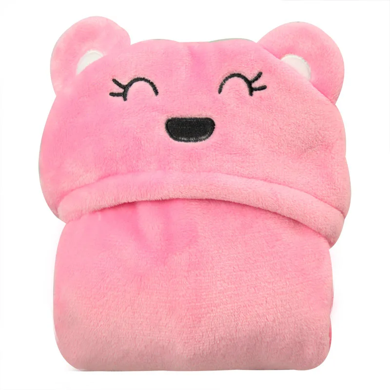 
Safe wholesale lovely printed flannel kids poncho Towel For Bath coral fleece fabric animal hooded baby blanket 