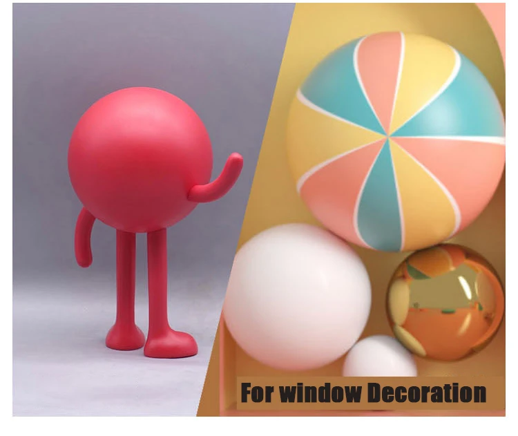 Simple theme decoration ball white colored steel ball 100 120 150 mm stainless steel hollow metal sphere with hole coating white