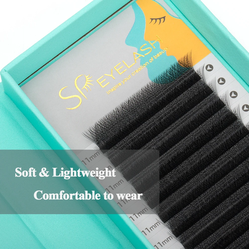 SP EYELASH Soft Matte Volume Lashes 3DW 5DW 8DW YY W Shaped Lashes Natural Russia Black Eyelash Extension