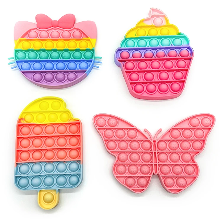 Best Sell Ice Cream  Cute decompression push bubble fidget sensory toy other toys & hobbies For Kids Adult