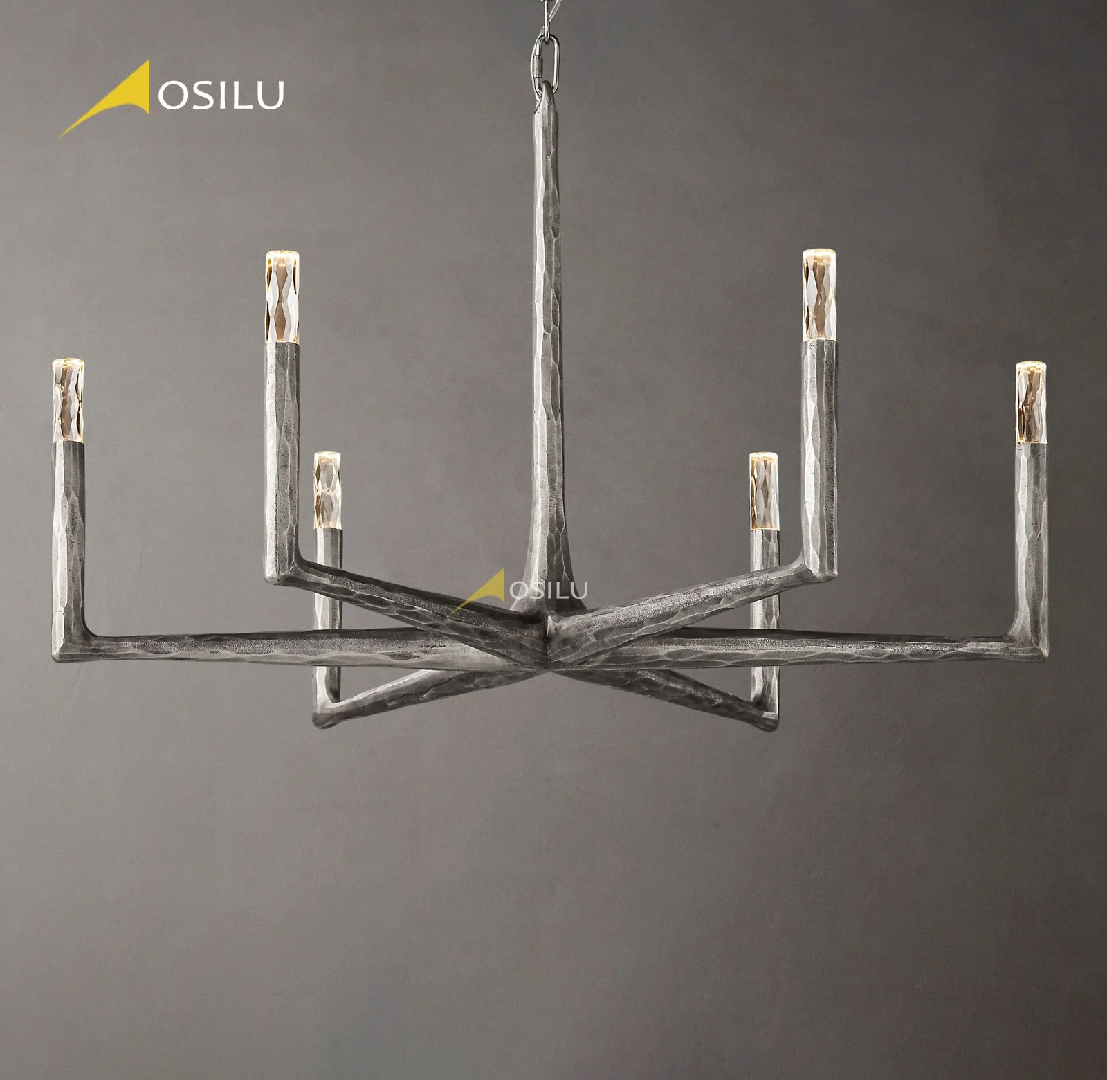 2023 New popular American all copper chandelier retro light luxury crystal export designer chandelier