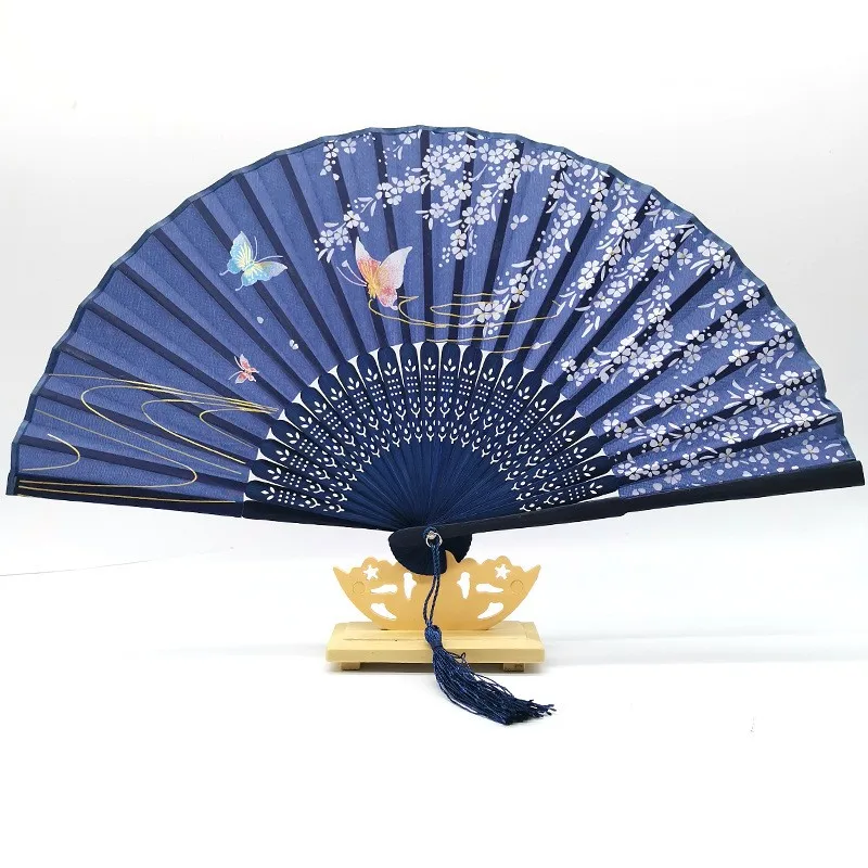 Folding bamboo antique student female Chinese style small folding antique student gift fan