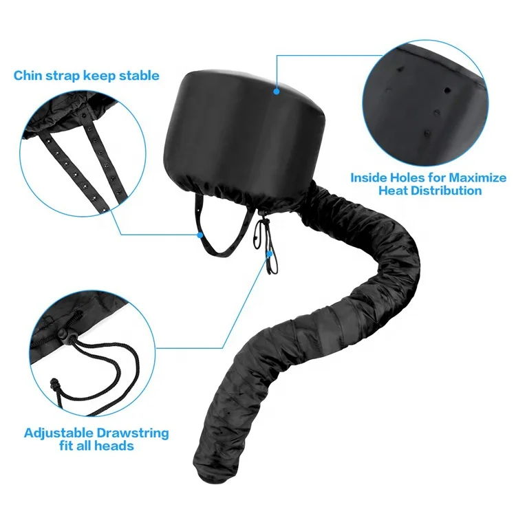 hands free soft bonnet hood hair dryer attachment for any handheld dryer