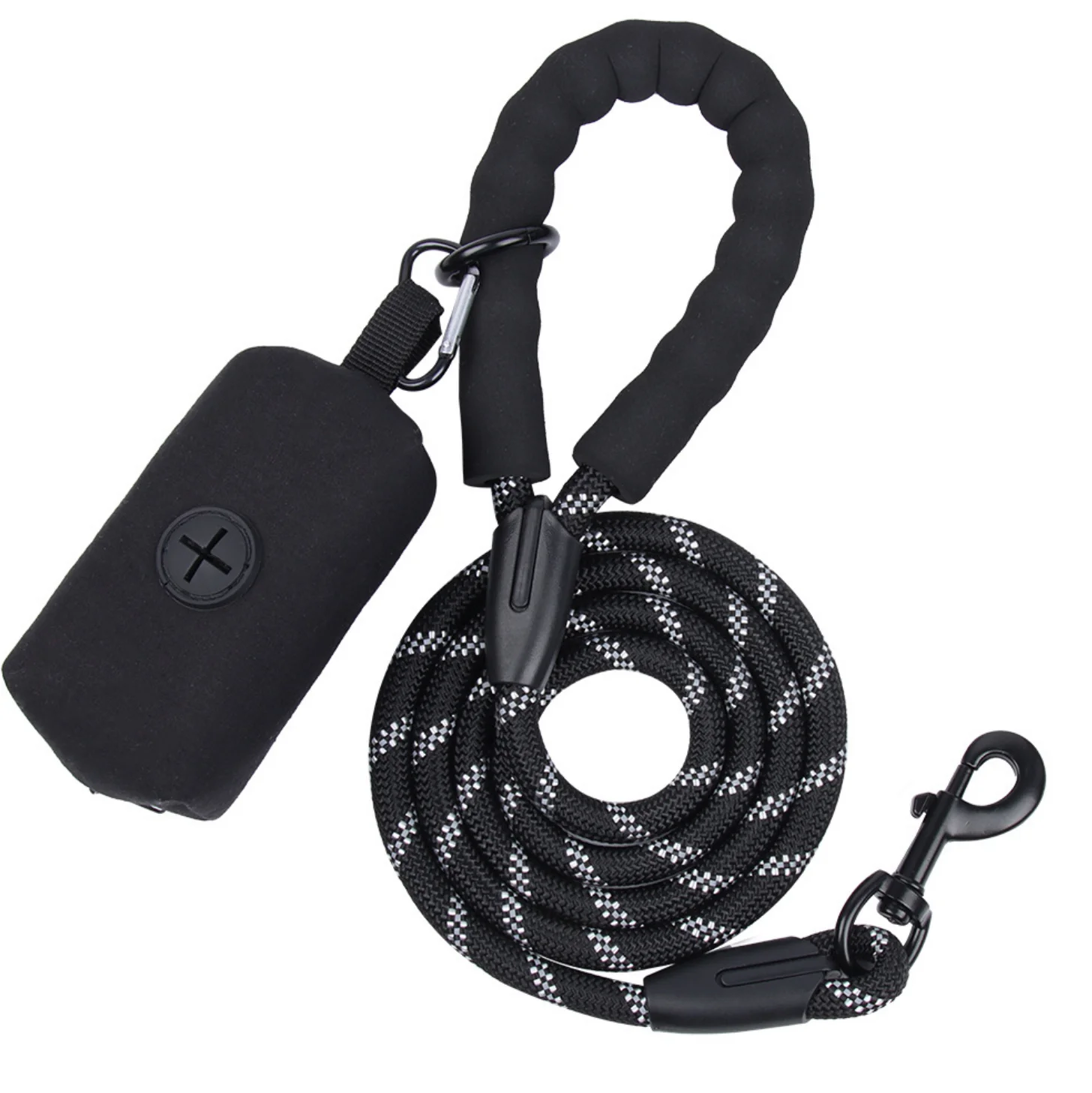 High Quality Rope Pet Dog Lead Leash with Waste Bag Dispenser