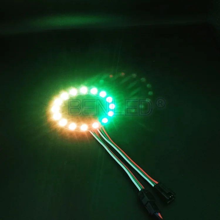 Цифровой полноцветный RGB WS2812B SK6812 5V пиксельное круглое светодиодное кольцо