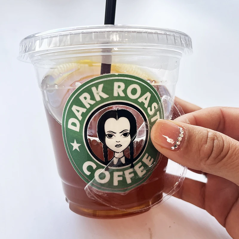 Company Logo Printed Strong Adhesive UV Transfer Stickers Waterproof Package Label Vinyl UV Transfer Stickers