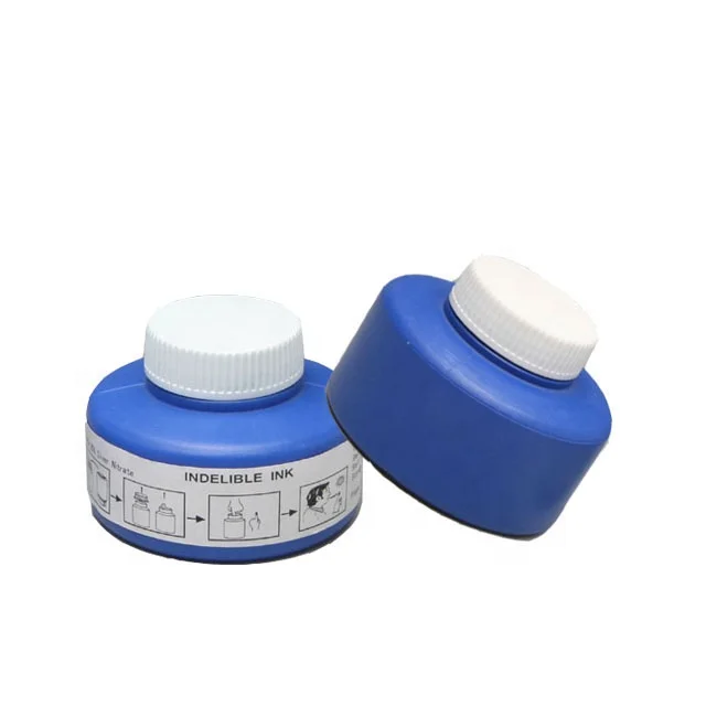 Blue color indelible silver nitrate ink for voting