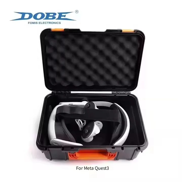 TY-3826S Carrying Storage Case Box for Meta Quest2/3/3S VR Head Strap Controller Portable Hard Protective Case Travel Bag