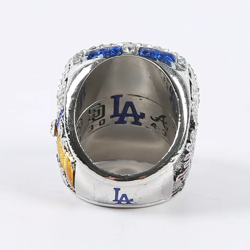 League Baseball Championship Ring Engravable Metal Diamond Series Los Angeles Dodgers Ring For Gift