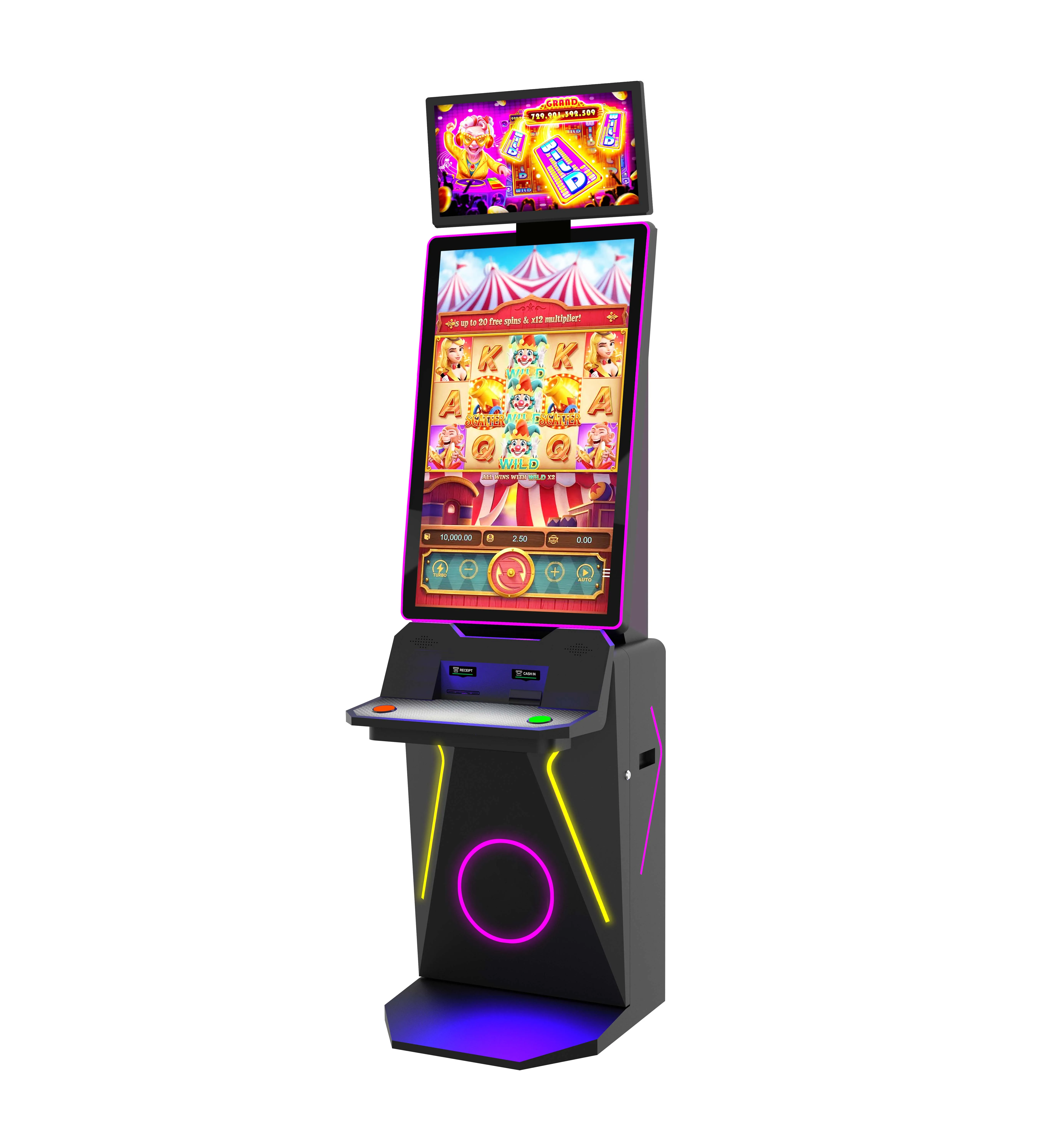 Gaming Terminal Custom Ticket Lottery Vending Machine Cold Rolled Steel Shell Fabrication Self Service Kiosks