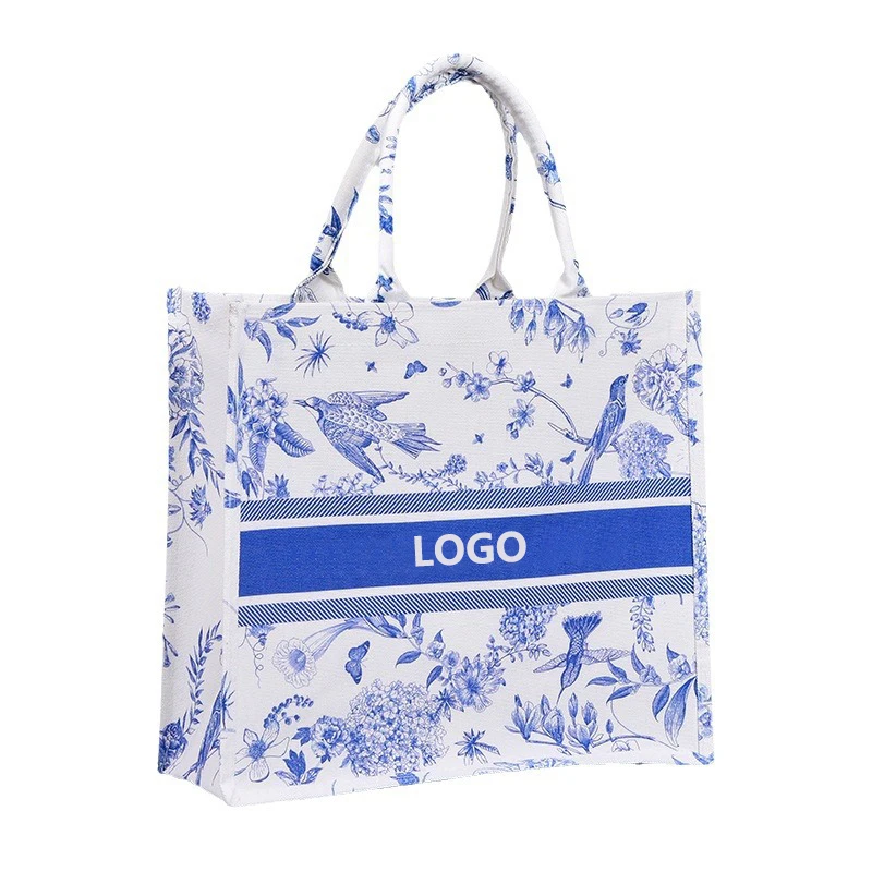 Модная дизайнерская стильная женская книжная сумка большой емкости водонепроницаемая ламинированная 100% хлопковая Холщовая Сумка с полной печатью