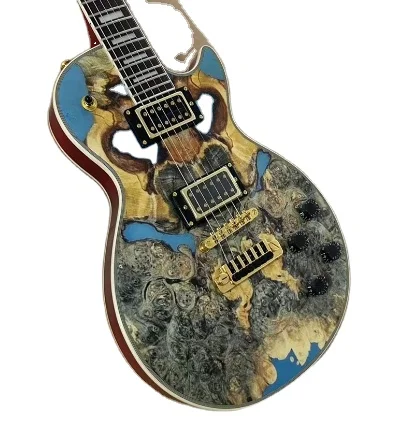 factory best Custom electric guitar, ebony fretboard ,gold hardware ,fret binding