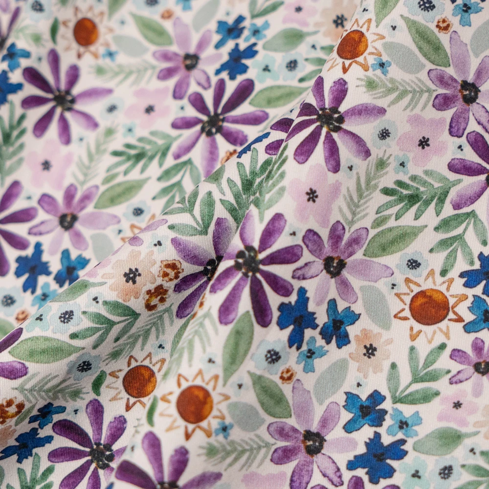 cotton woven London tana lawn liberty fabric custom flower fabric digital printing for garment