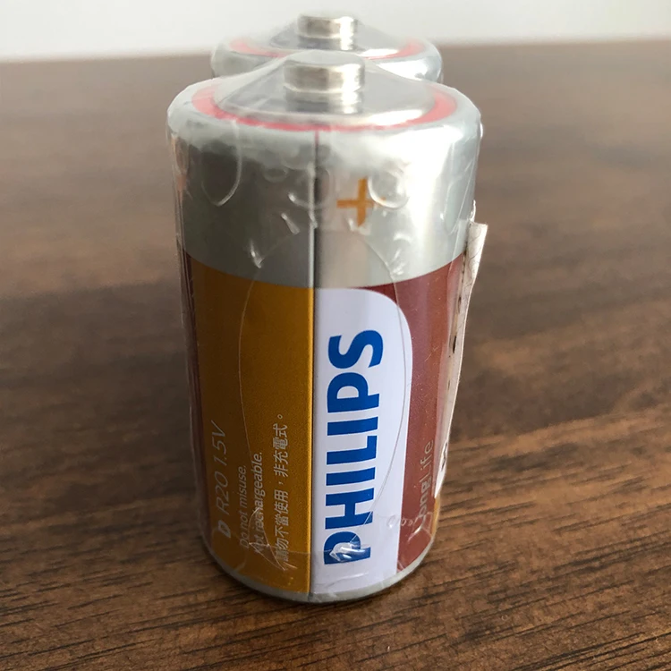 Clocks Cells Cheap Philips LongLife D 1.5V R20L2B/97 Non-Rechargeable Battery