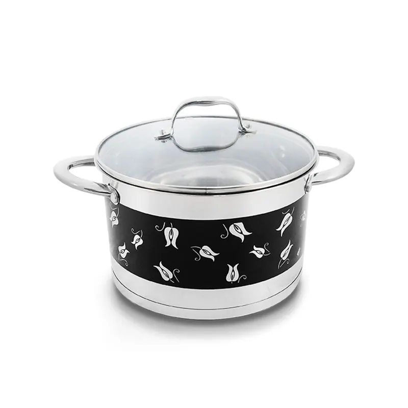 Cheap Wholesale Kitchen Utensils Induction Kitchen Cooking Set Stainless Steel  Camping Cookware Set with Induction Bottom