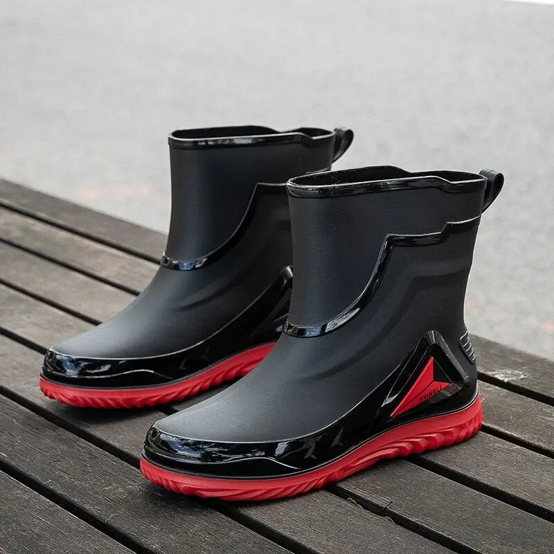 Wholesale Adult PVC Gumboots Wellington Short Car Wash Rain Boots