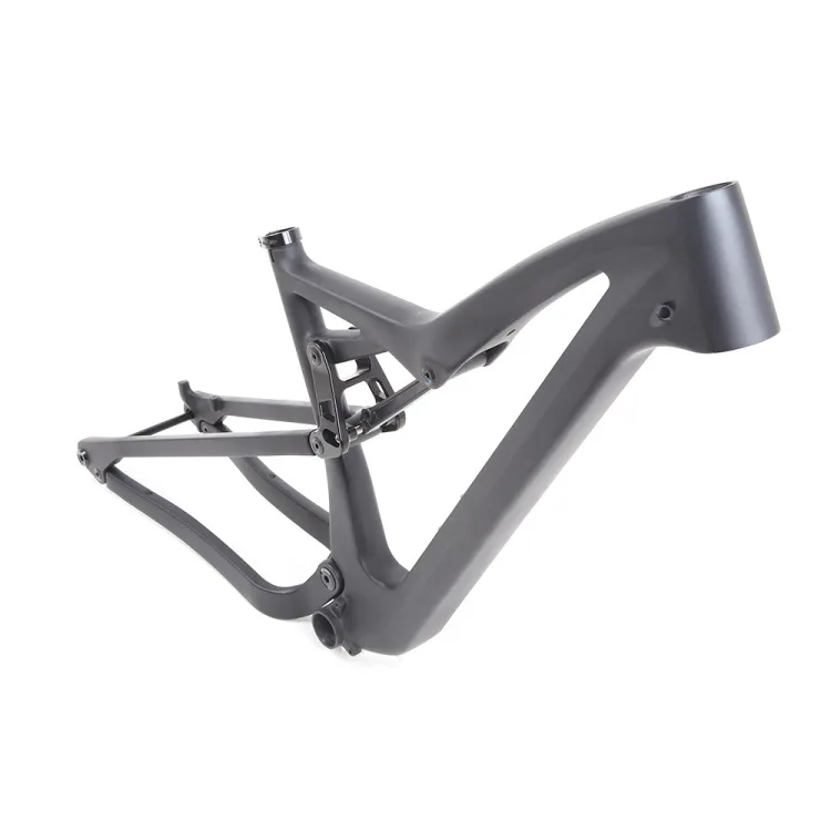 Bike frame carbon fiber soft tail shock absorbers forest road off-road AM mountain cabling