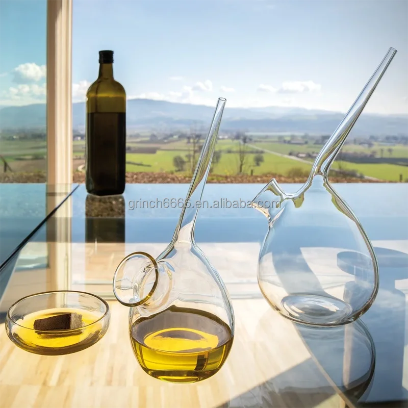 Olive Oil Glass Dispenser Container Cruet Bottle Pourer Dispensing Bottles for Kitchen