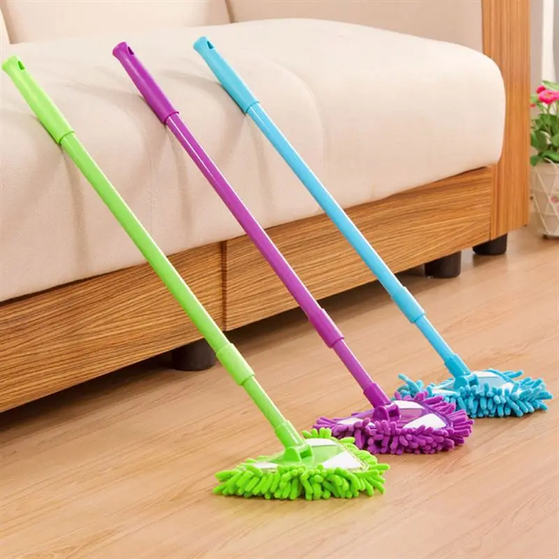 Small Triangle Retractable Mini Mop Ceiling and Wall Cleaning Artifact for Household Tile and Bathroom Cleaning