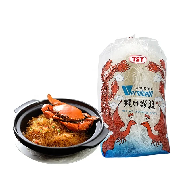 TSY Food Gluten Free noodles China Manufacturer Easy Cook Instant Rice Stick Mungbean Glass Longkou Vermicelli Rice Noodles