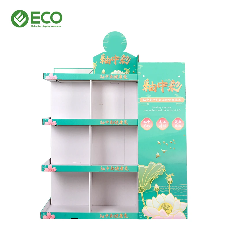 High Quality Advertising Paper Display Stand Cardboard Pallet Display Racks for Product Promotion