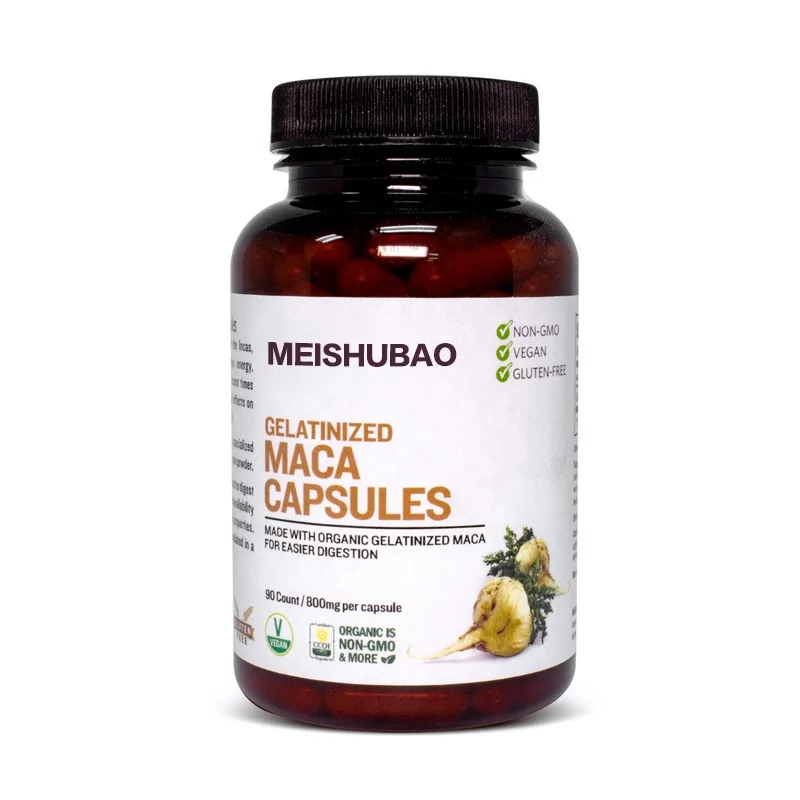 OEM/ODM Hot selling Supplement Pure Natural Organic Maca Root Capsules Multi-color Energy Performance Mood for Men and Women