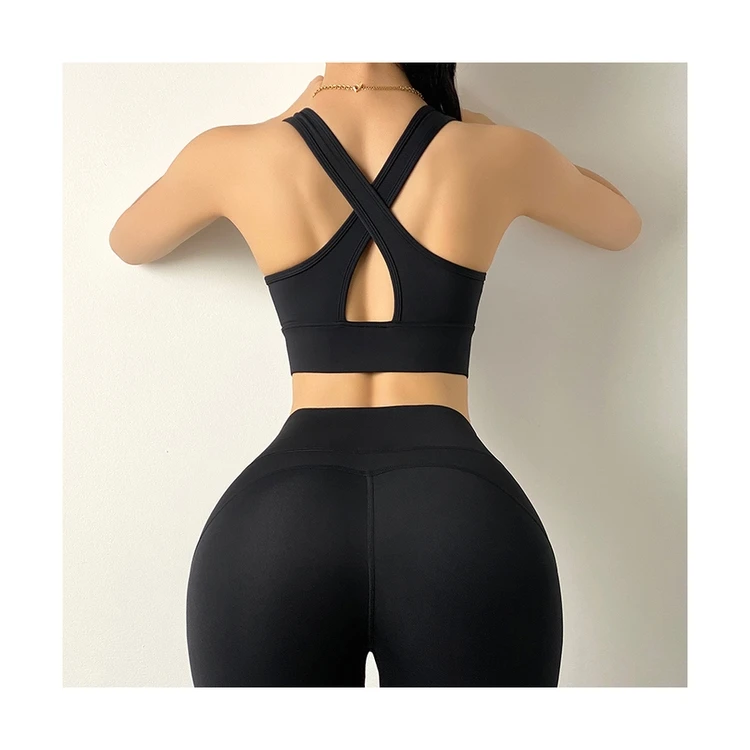 High Quality Hot Sale New Design Eco-friendly Nude Sports Bra Sweat-wicking For Gym Fitness