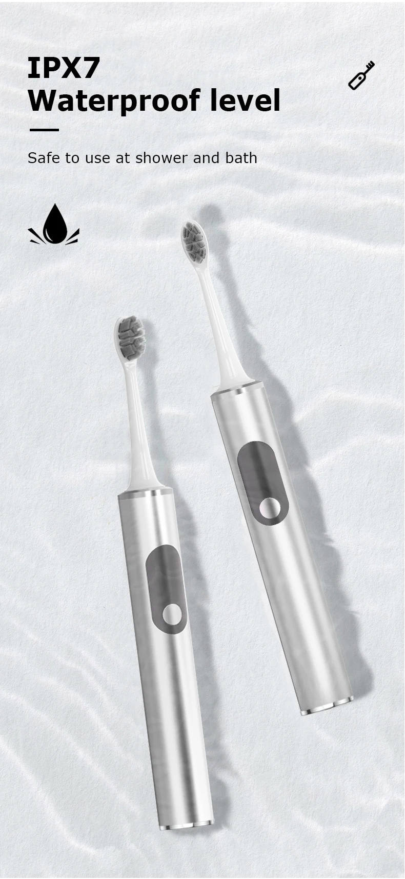 2023 elegant smart wireless toothbrush For adults new sonic toothbrush aluminum electric toothbrush ultrasonic