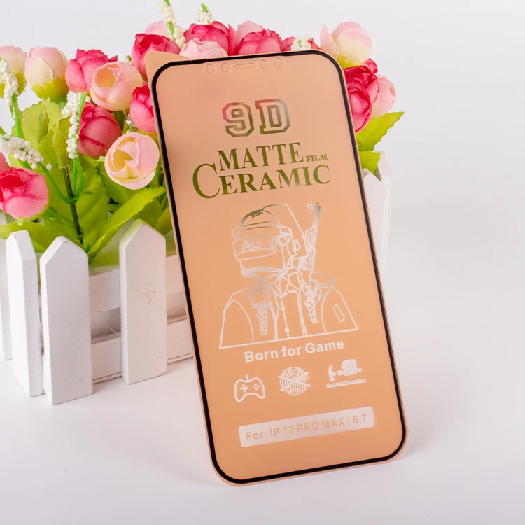 9D Full Glue Matte Ceramic Film Screen Protector For iPhone 14 Pro Max 13 12 11 Anti Shock Mobile Phone Tempered Glass