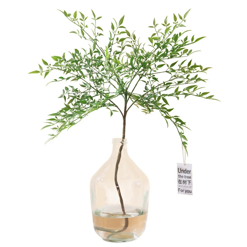 Factory Direct Simulated Nantian Bamboo Single False Green Plants Simulated Plants for Home Stay Living Room Table