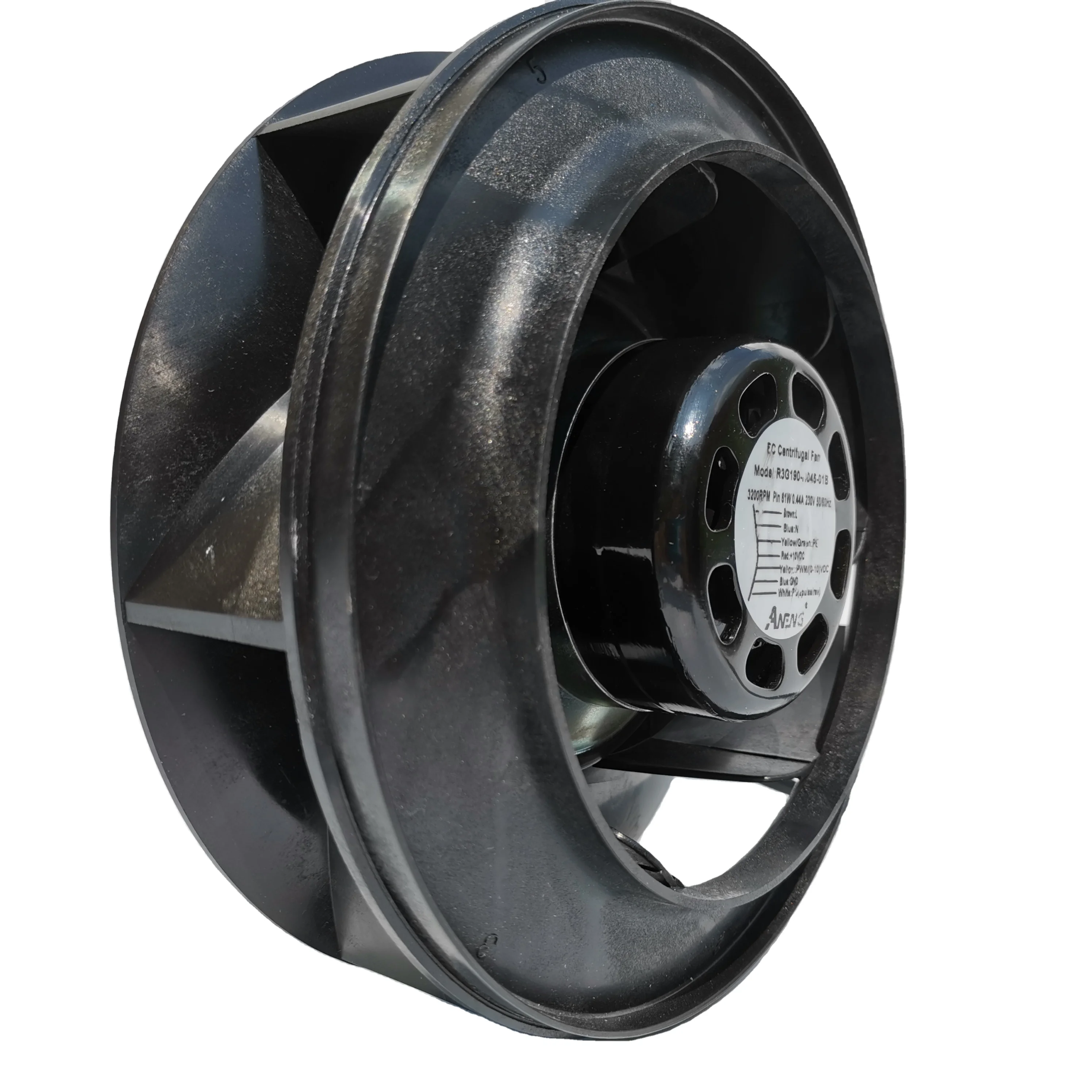 Ec Centrifugal Fan Replacement Ac 190mm Fan Brushless External Rotor Motor 2nd Generation Energy Saving 190mm 0-10v/pwm 2 Years