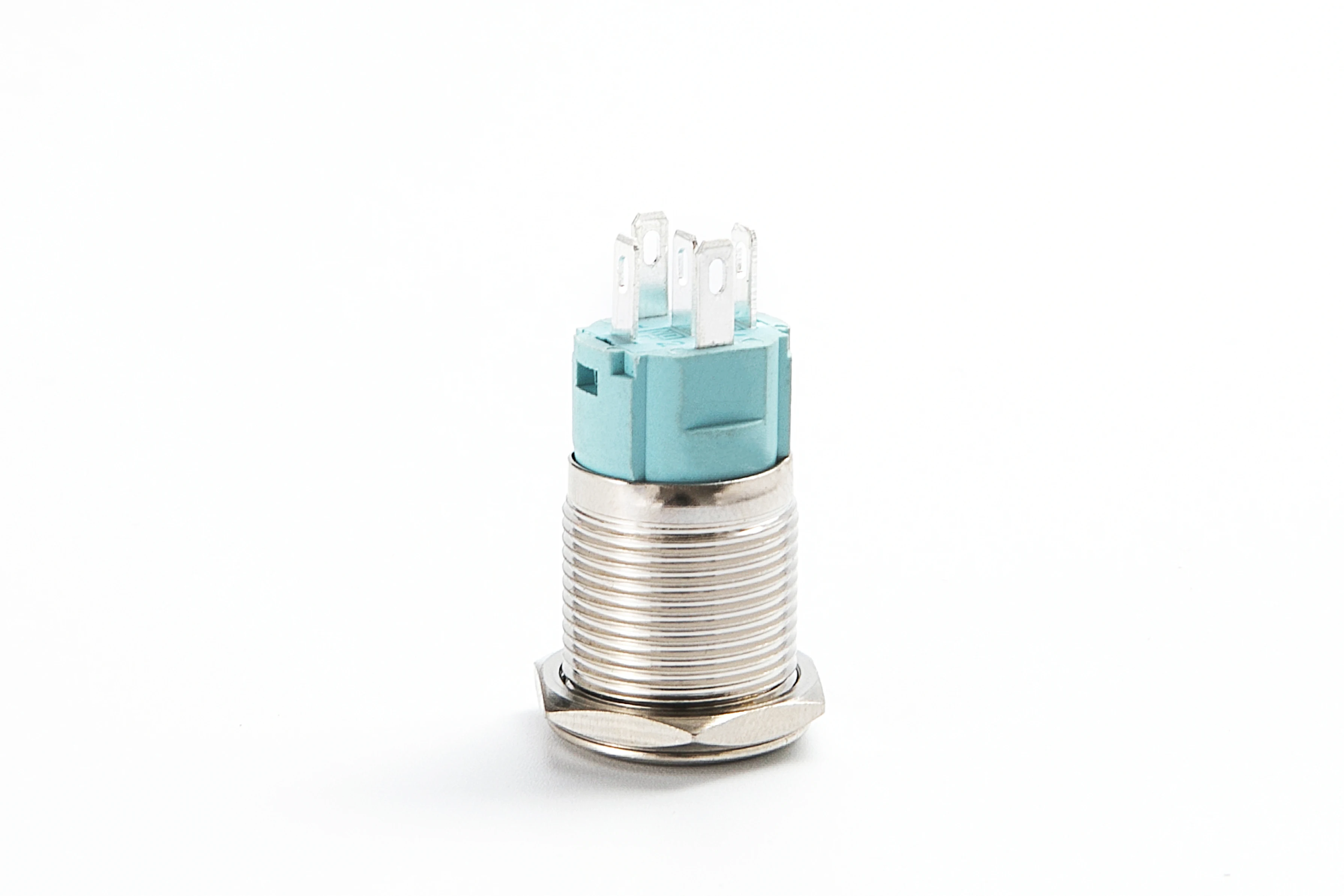 Ce Certificate 16mm Red Led Momentary Latching 250v Metal Push Button With Power Symbol