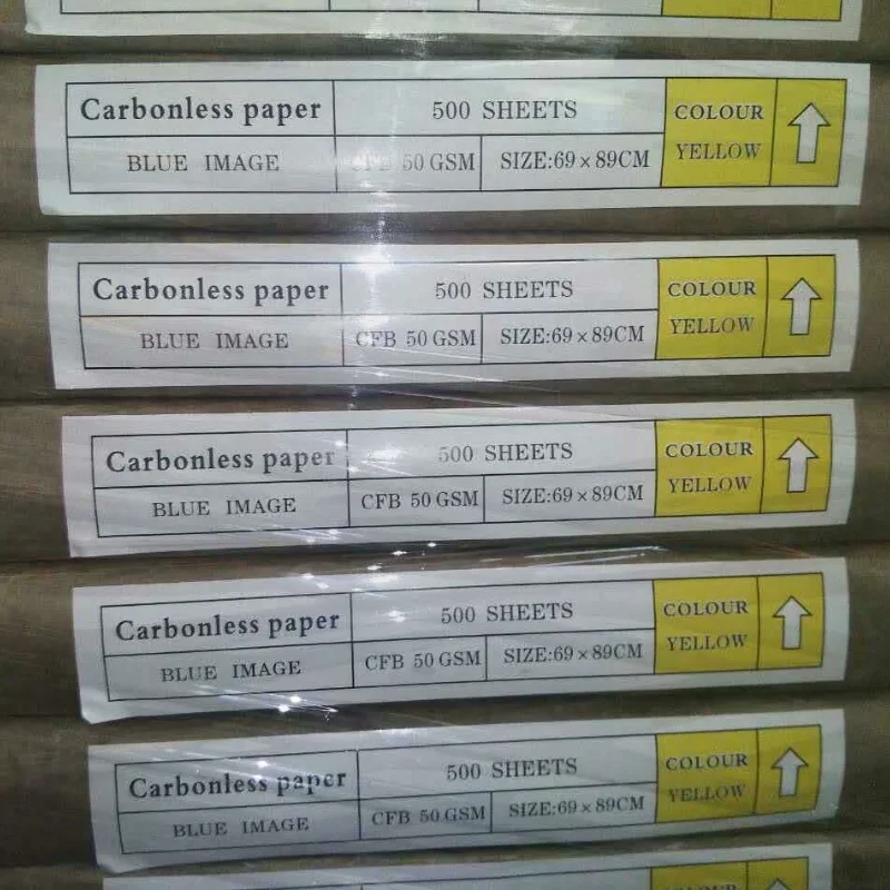 Factory Price 45-80gsm Mixed Wood Pulp Image Blue Non Carbon Self Copy Paper 70x100cm Carbonless Paper