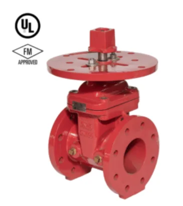 Фланцевый фланцевый задвижной клапан типа 200 psi-nrs 4 дюйма неподнимающийся Противопожарный с мягким уплотнением из чугуна
