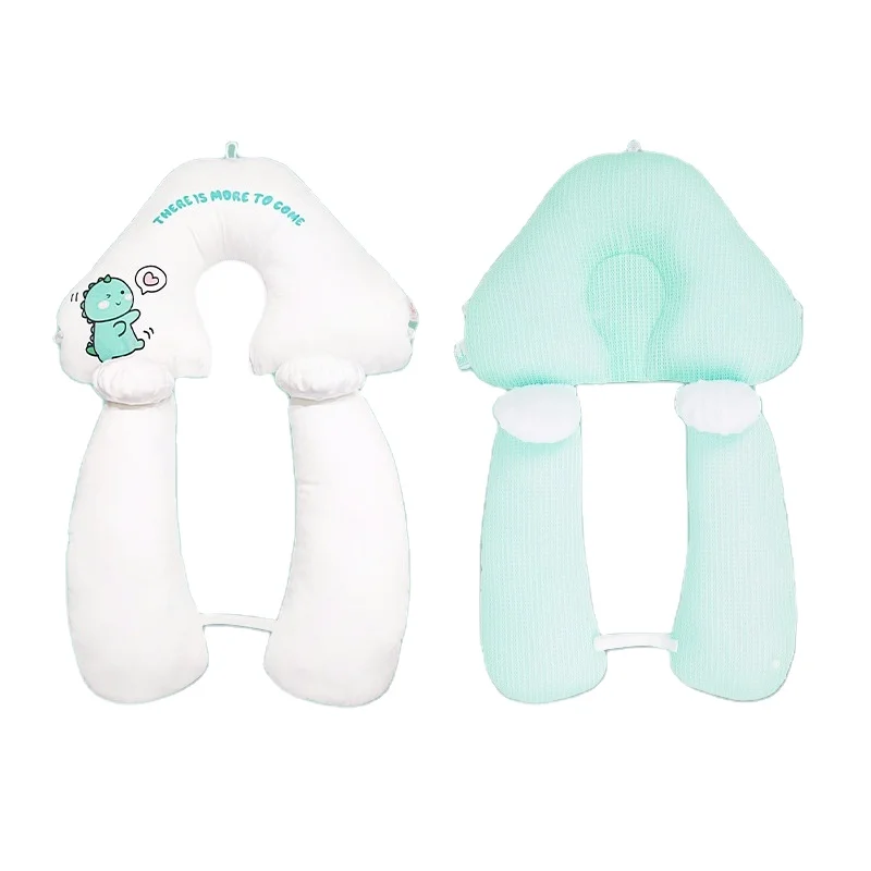 Newborn U-shaped Pillow Anti-spitting Milk Curved Slope Pillow Cotton Soft Multi-functional Baby Pillow for 0-6 Months
