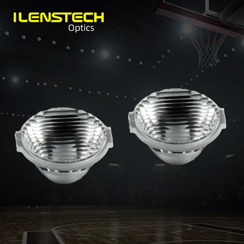 ilenstech led lens for wall washer retail lighting 13mm acrylic secondary optics bi-angle lens