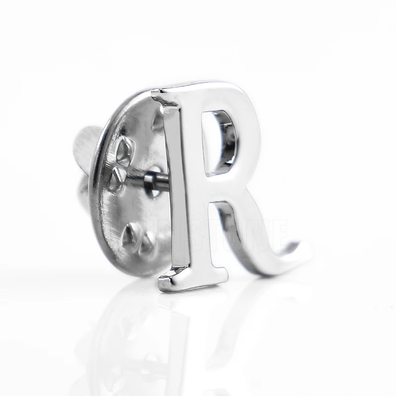 Cheap Product Custom Die Cut Out Letter Shaped Lapel Pins for Employee Staff Badges